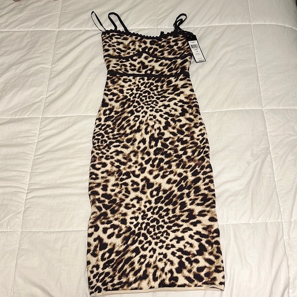 Express midi leopard dress